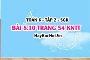 Bài 8.10 trang 54 Toán 6 Tập 2 Kết nối tri thức